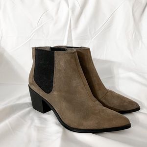 Dark olive ankle boots